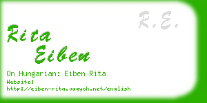 rita eiben business card